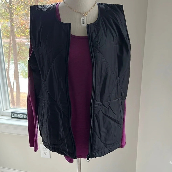 NWT Socialite Quilted Vest, Black, S/M - Picture 5 of 10